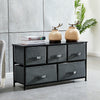 Dark Grey Fabric Cabinet Chest of Drawers Bedside Table Storage 2/3/4/5/7 Drawer