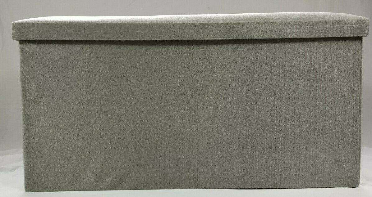 Soft Velvet Diamante Ottoman Folding Storage Box Footstool Seat new colour