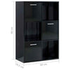 High Gloss Display Cabinet Sideboard Side Table Cupboard Storage Unit Shelf