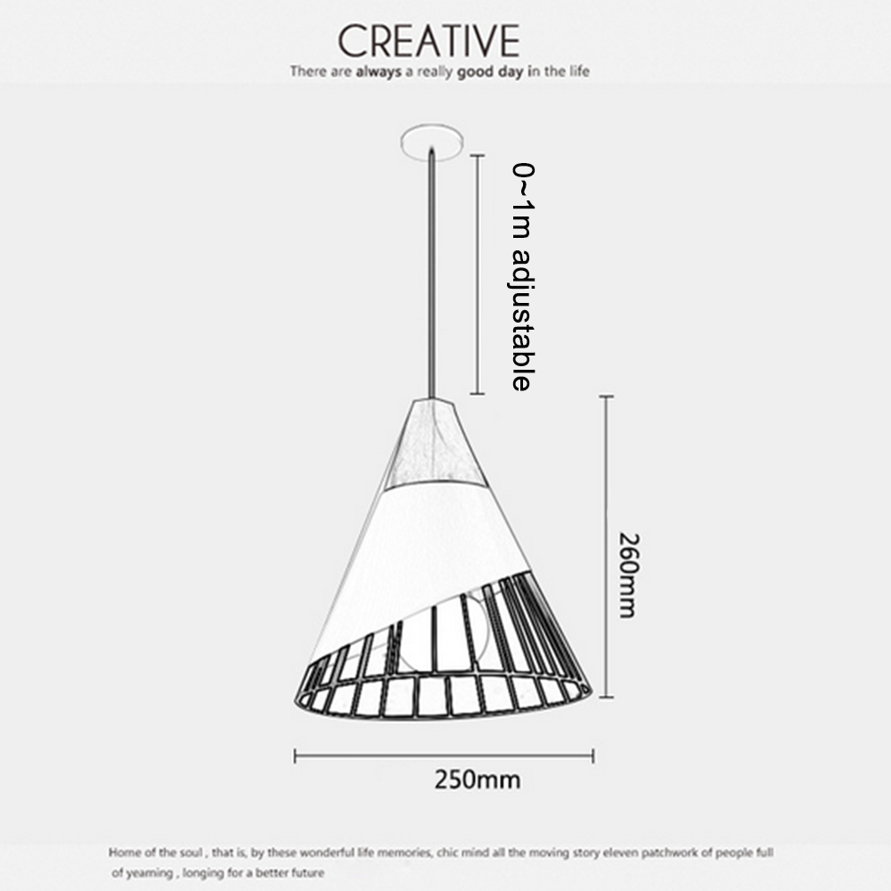 2x Chandelier E27 Pendant Light Modern Minimalist Nordic Style Restaurant Wood