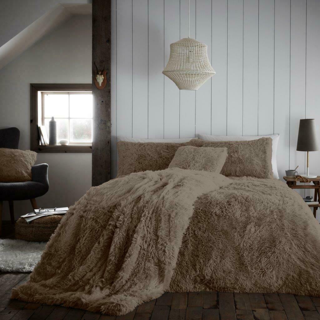 Luxury Hug & Snug Duvet Cover Set Super Soft Cozy Fluffy Fur Fleece Bedding Sets
