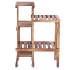 6 HOLDER LADDER SHELF CORNER STORAGE PLANT STAND FLOWERS DISPLAY WOOD RACK UNIT