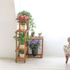 Tall Corner Garden Wooden Planter Plant Stand Steps Herb Flower Timber Holder UK