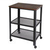 Vintage Industrial Serving Drinks Trolley Cart Wooden Shelf Racks 3 Tier UK