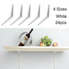 Pack 24 SHELF BRACKETS WHITE CHOICE OF SIZES LONDON PATTERN METAL, FOR SHELVING