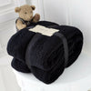 TEDDY BEAR FLEECE THROW BED LARGE BEDSPREAD SOFT CUDDLY WARM SOFA BLANKET