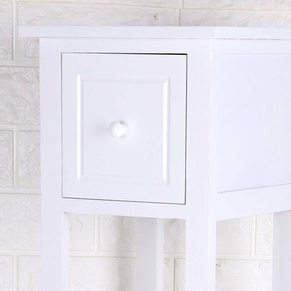 Telephone Bedside Table Nightstand Cabinet with Shelf for Bedroom Livingroom