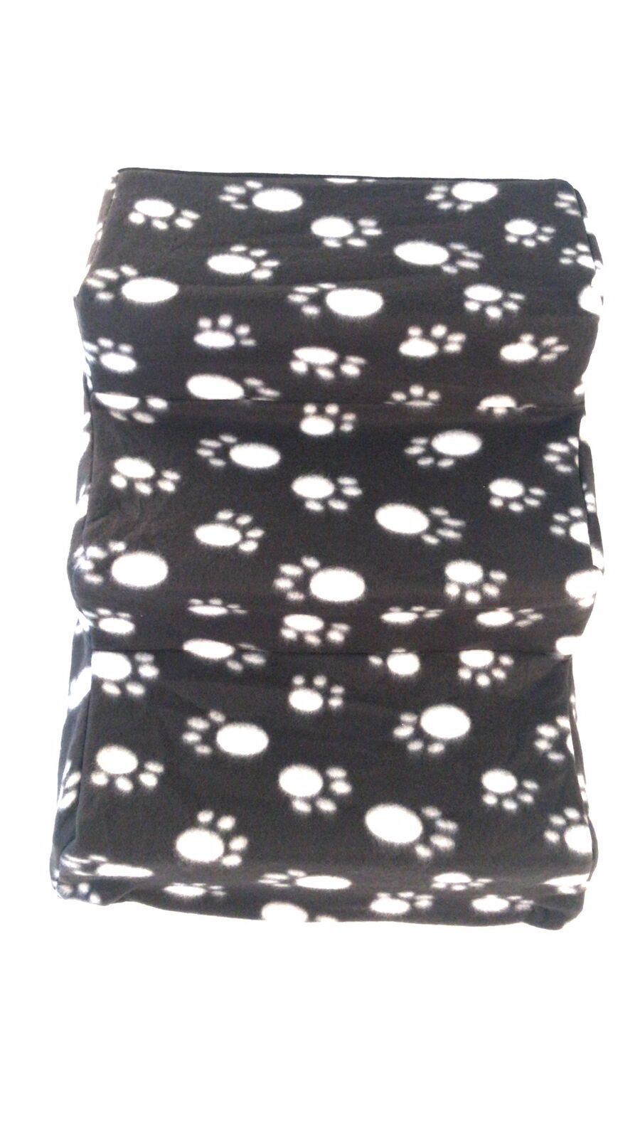 3 Steps Portable Dog Puppy Ladder Doggy Pet Soft Stairs With Paw