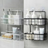 Wall Mounted Metal Wire Storage Basket 2 Tier Bathroom Shower Caddy Organizer