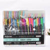 48 Gel Pen Set Metallic Pastel Glitter Neon Gel Pens For Adult Colouring Book UK