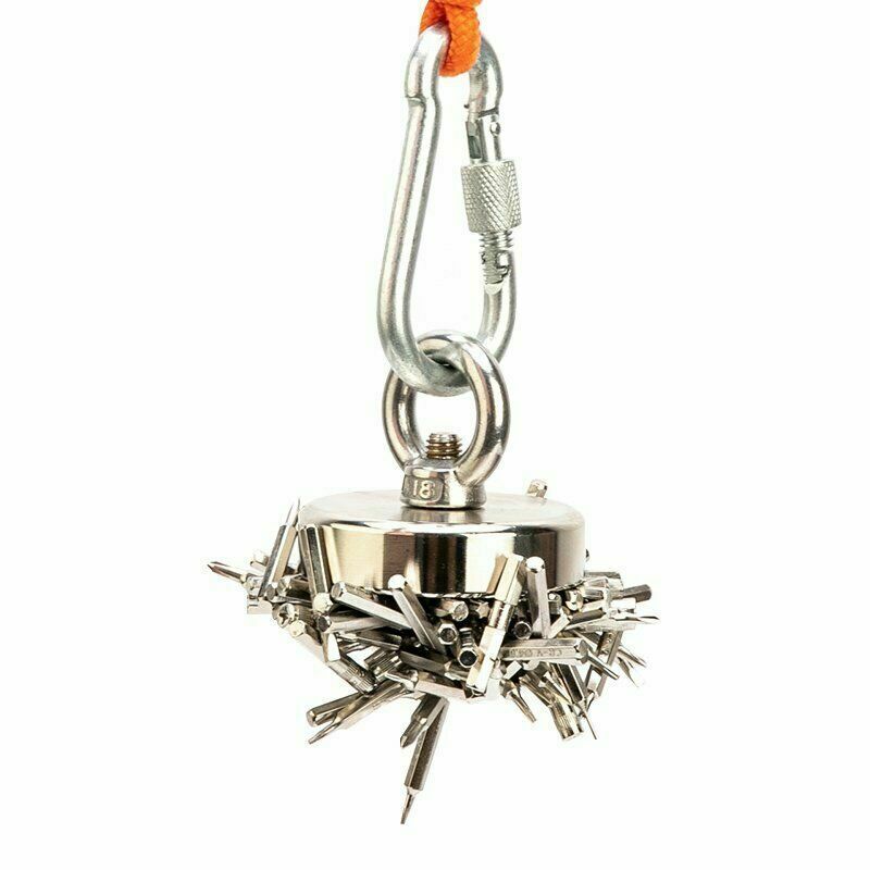 90kg-500kg Double Sided Large Powerful Neodymium Magnet Fishing & 10m Rope Set