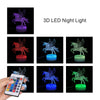 3D Unicorn LED Night Light USB Touch Colour Changing Table Lamp Kids