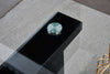 Modern Clear Glass Top with Black Shelf & Black High Gloss Coffee Table Home