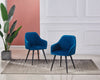 2X Velvet Dining Chairs Living Room Chairs with Armrest Counter Chairs Metal leg