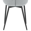2XDining Chairs Kitchen Chairs Living Room Chairs Linen with Padded Seat Grey