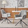 2pcs 180° Swivel Accent Chair Upholstered Armchair Dining Chairs Home Office HT