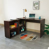 Large L-shaped Computer Desk PC Table Workstation Home Office Study w/ Shelves