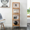 3/4/5 Tiers Wood Bamboo Bathroom Kitchen Ladder Shelf Storage Rack Free Standing