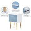 White Bedside Table Side Table 2 Drawers Cabinet Wooden Nightstand Storage Chest
