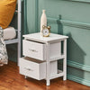 2X Bedside Table Cabinet Bedroom Storage Furniture Nightstand with 2 Drawer UK