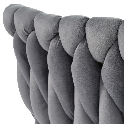 Set of 2 Velvet Dining Chair Swivel Chair Upholstered Armchair w/ Metal Legs HT