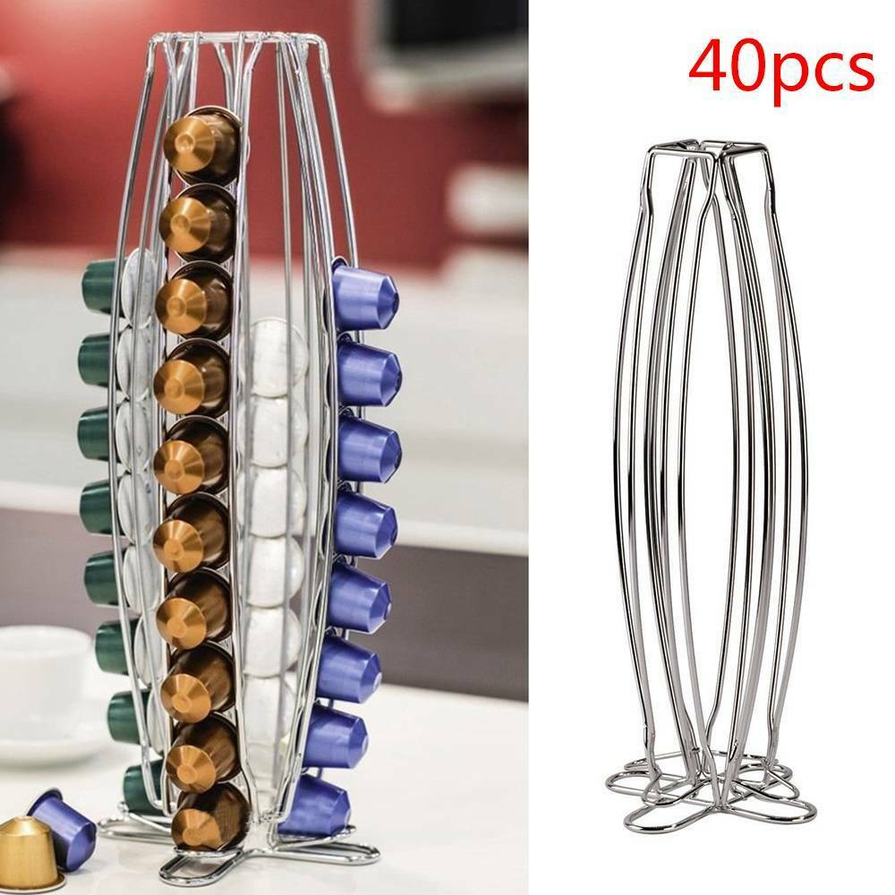 NESPRESSO 40 CAPSULE POD HOLDER STAND TOWER RACK STORAGE FOR KRUPS MAGIMIX (Coffee capsule holder)