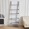 5 Tiers Ladder Wall Shelf Bookcase Shelving MDF Wood Storage Display Stand Home