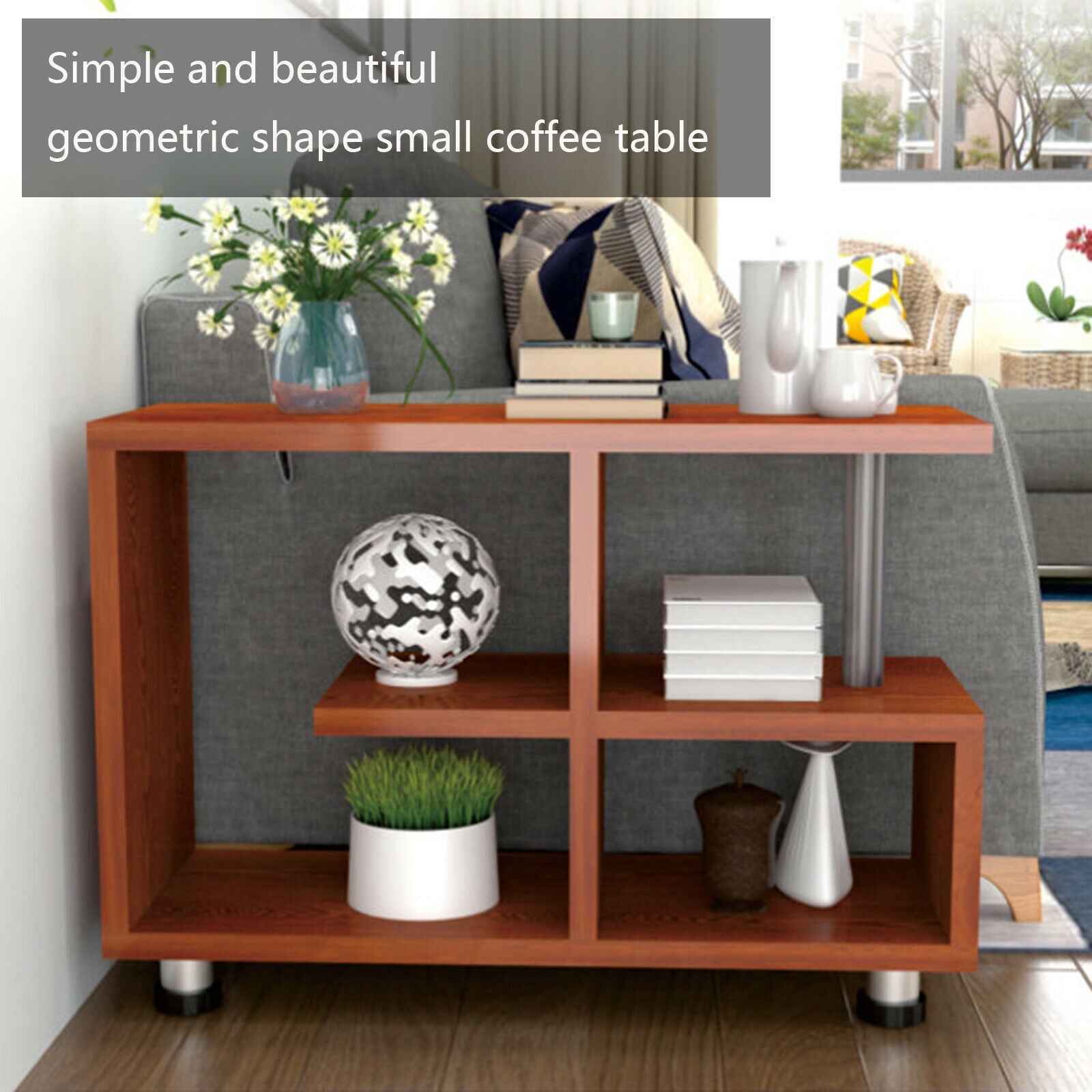 3-Tier Side End Table Open Shelves Storage Coffee Book Magazine Desk Living Room