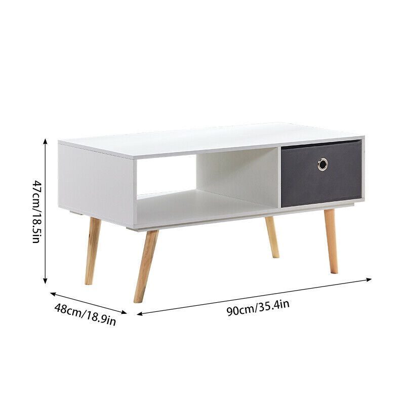 Modern Coffee Table End Table TV Unit with Drawer Lounge Living Room Furniture