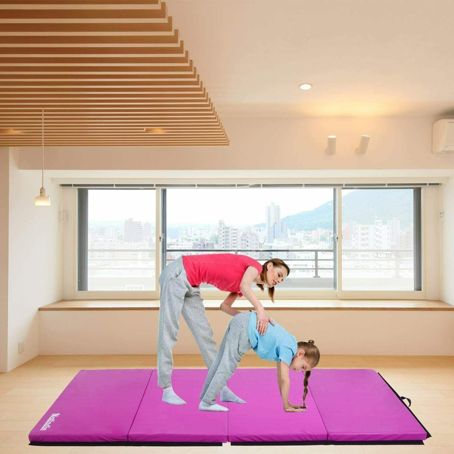 4-Folding Gymnastics Mats Yoga Mat Gym Exercise Workout Fitness Foam Mats UK