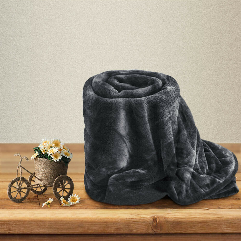 Luxury Blanket Large Sofa Throw Fleece Faux Fur Single Double & King