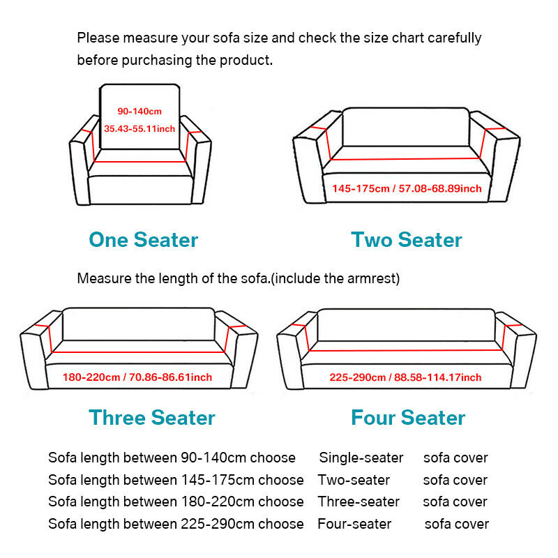 1/2/3 Seater Elastic Floral Sofa Covers Slipcover Settee Stretch Couch Protector