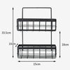 Wall Mounted Metal Wire Storage Basket 2 Tier Bathroom Shower Caddy Organizer