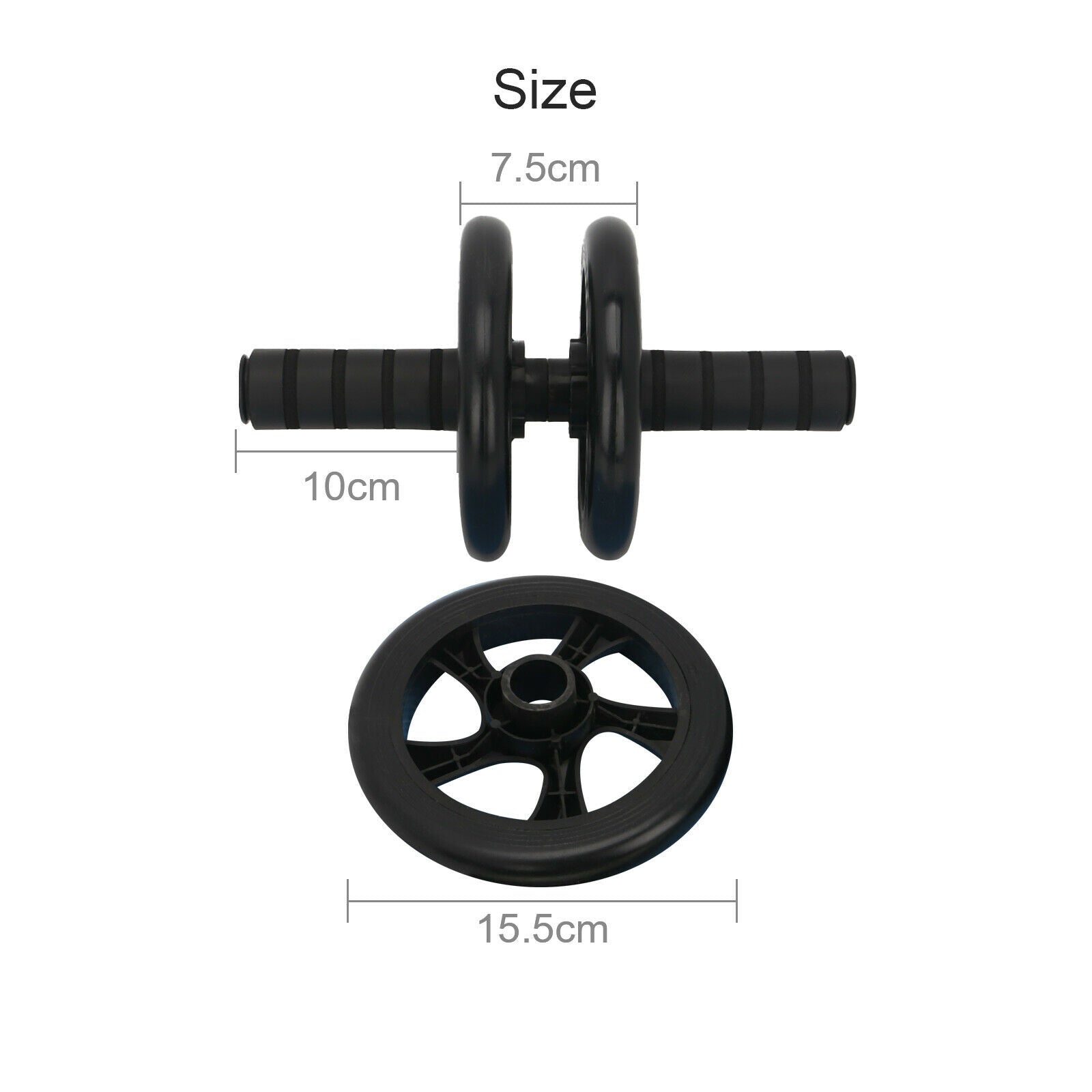 Ab Abdominal Exercise Fitness Gym Strength Training Roller Wheel W Knee Pad Mat