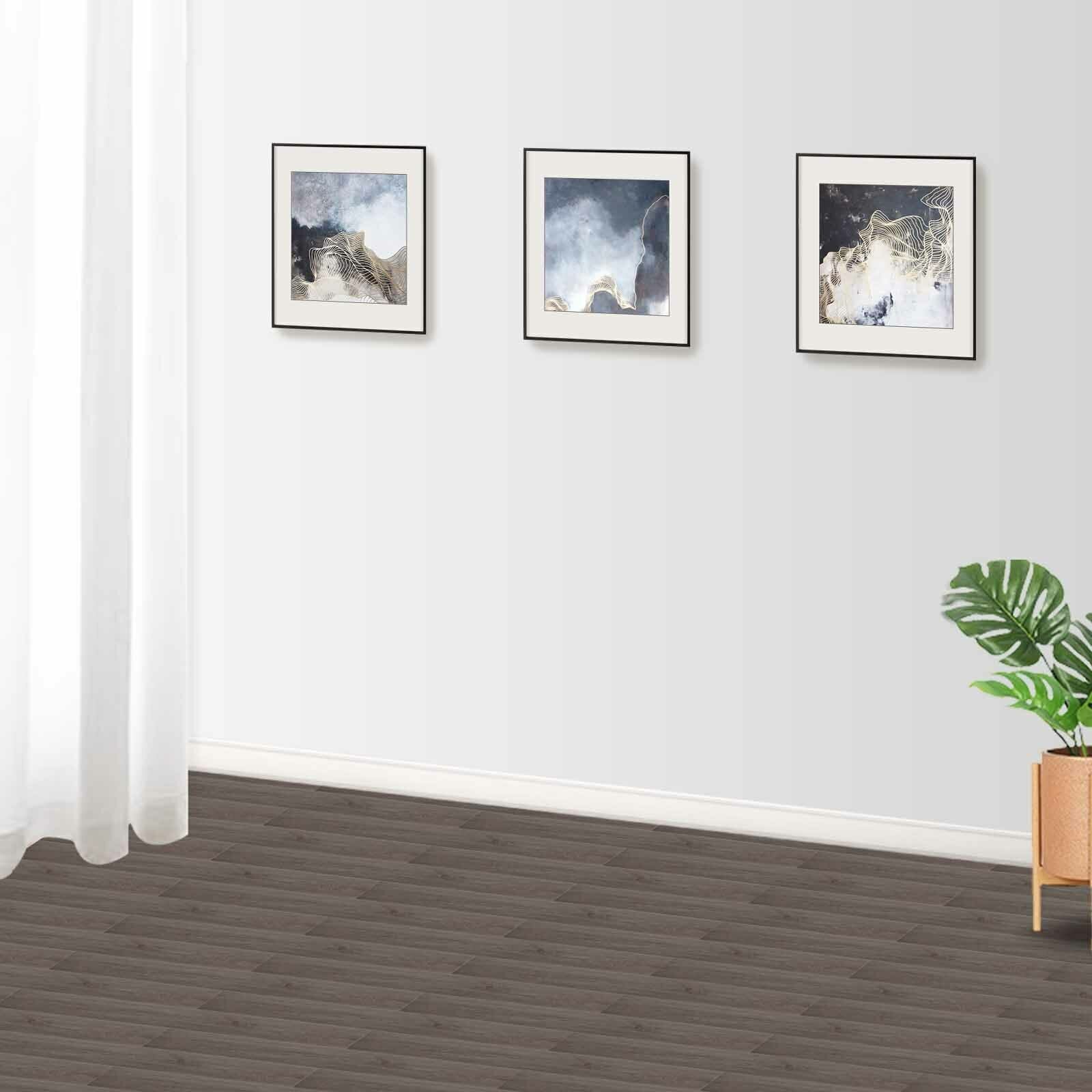 5m² Floor Planks Tiles Self Adhesive Grey Wood Vinyl Flooring Kitchen Bathroom