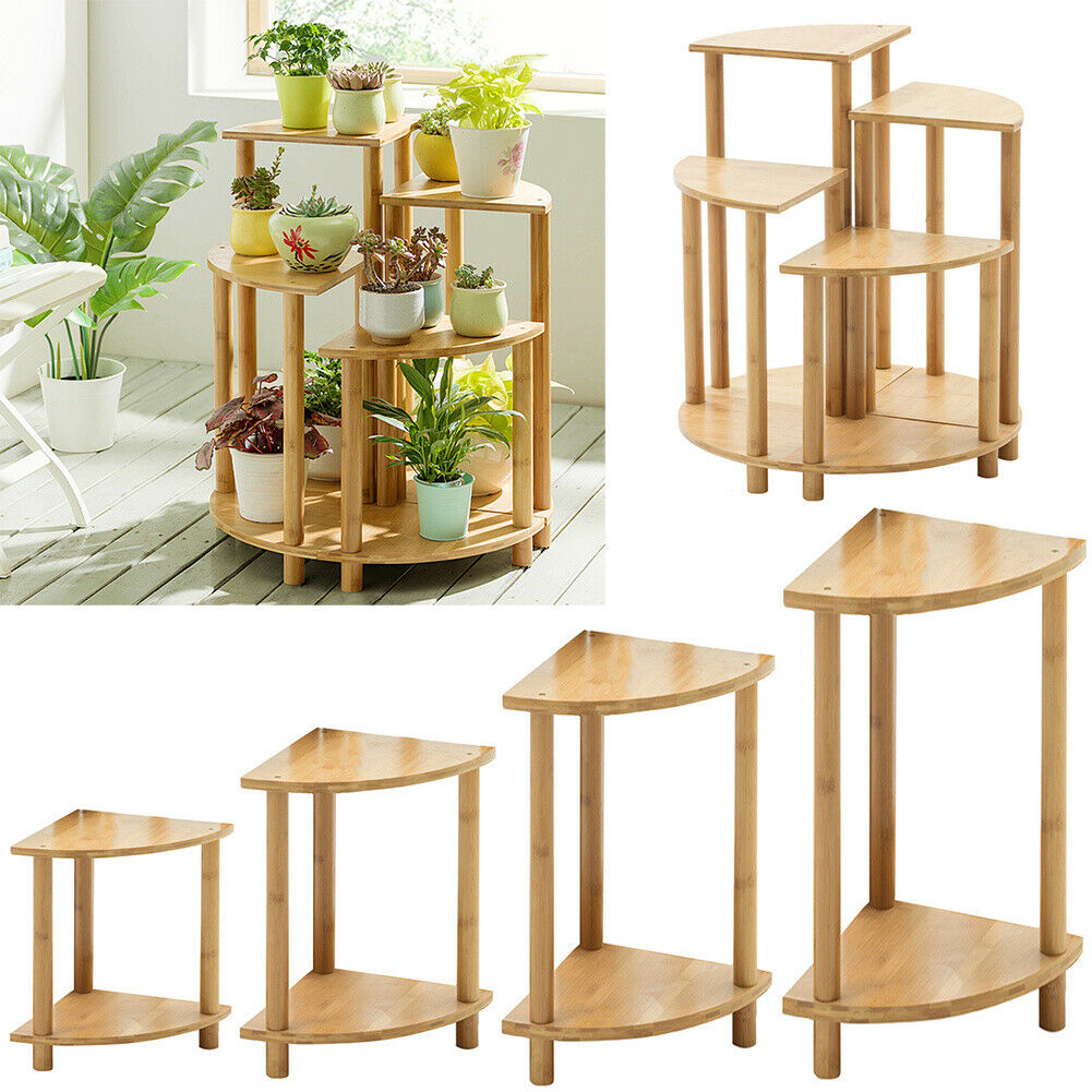 2 Tier Corner Rack Storage Shelves Sofa Side End Coffee Table Plant Holder Stand