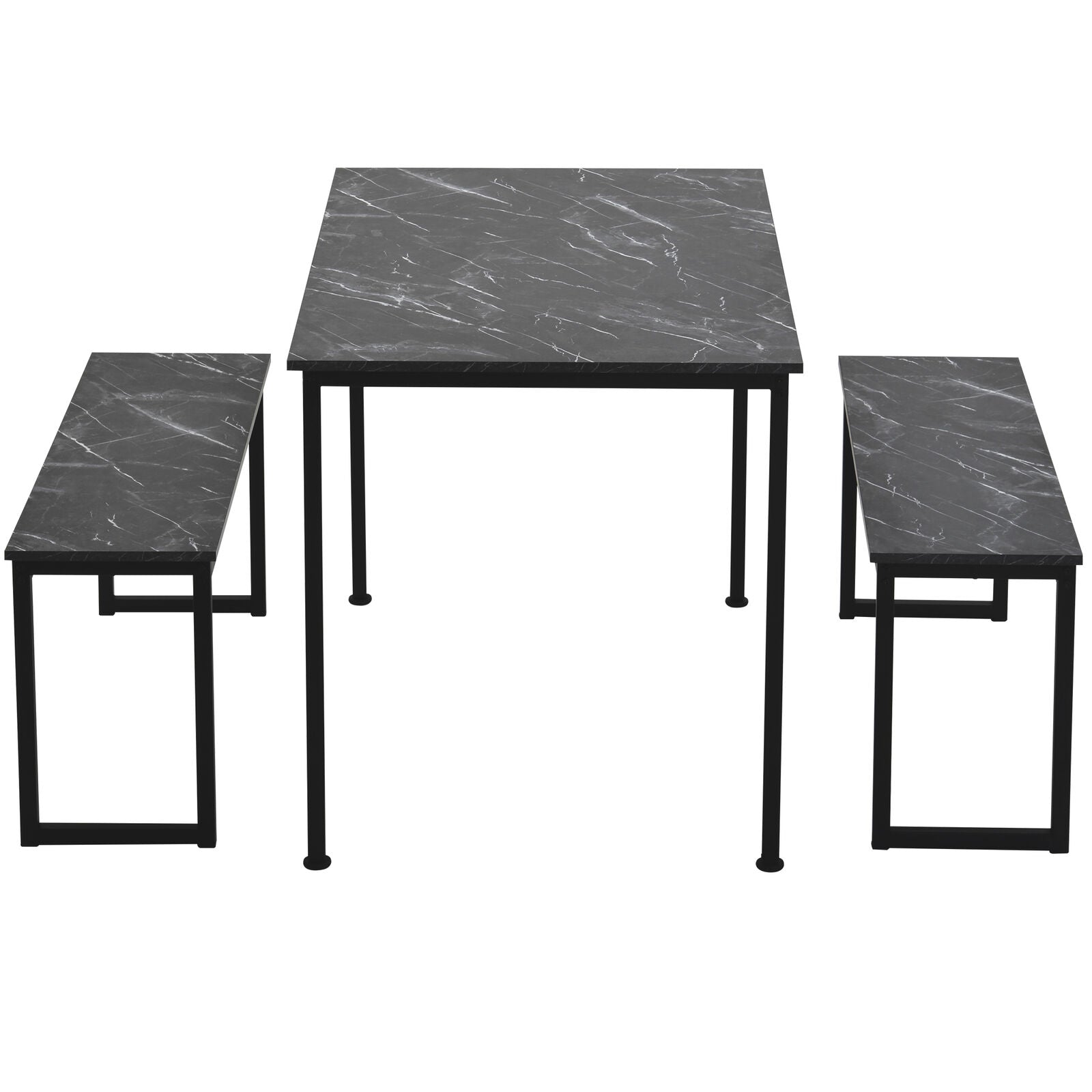 3 Piece Dining Table and Bench Set 4-Person Space-Saving Kitchen Dinng Room