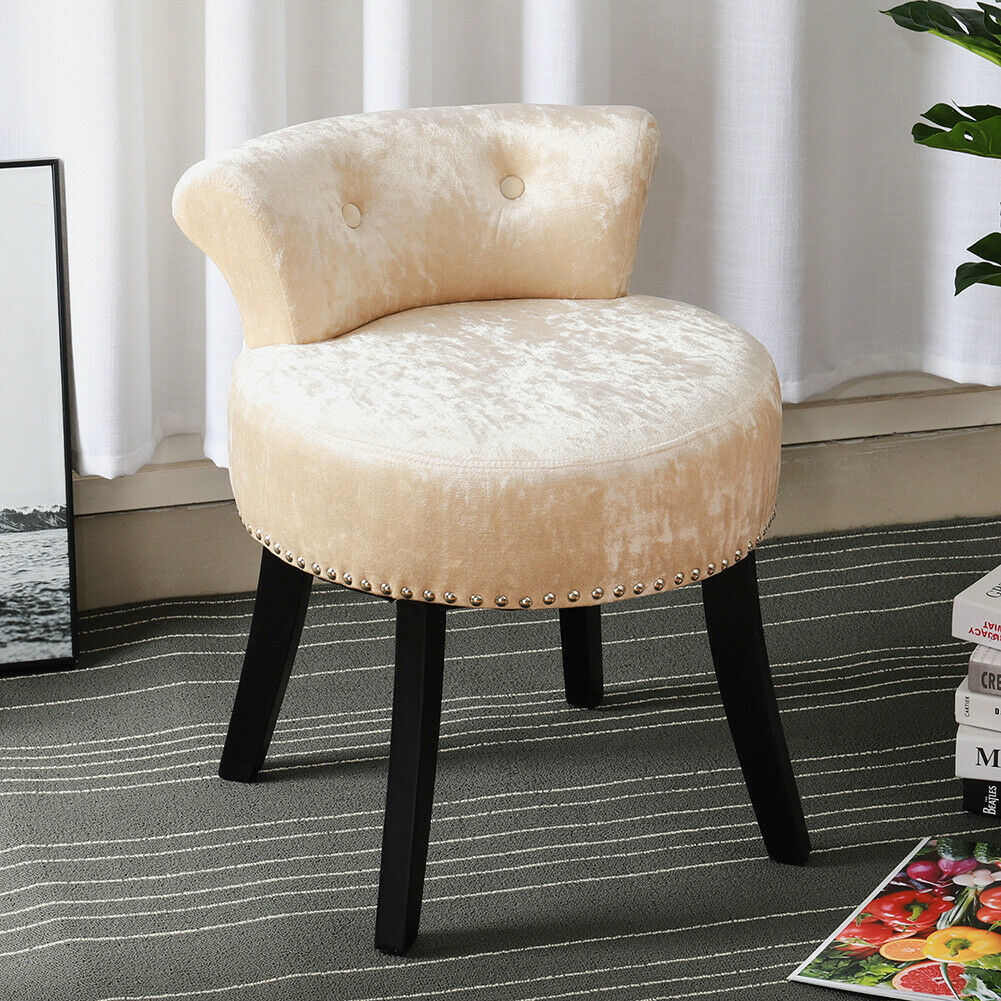 Velvet Dressing Table Chair Vanity Stool Piano Stools Dining Chairs Bedroom Room