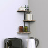 3 Tier Wood Rectangular Floating Shelf Wall Shelf Corner Shelf Book Art Storage