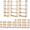 3/4/5Tier Wooden Organizer Bookcase Bookshelf Shelving Storage Rack Corner Shelf