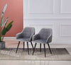 2X Velvet Dining Chairs Living Room Chairs with Armrest Counter Chairs Metal leg