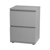 2 Drawer Wooden Bedroom Bedside Cabinet No Handle Nightstand Side Table