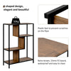 3-Tier Industrial Floor Standing Bookcase, Storage Rack in Living Room