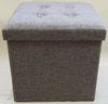 Soft Velvet Diamante Ottoman Folding Storage Box Footstool Seat new colour