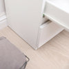 Modern White Bedside Table Cabinet w/2 Drawers Nightstand Storage Furniture