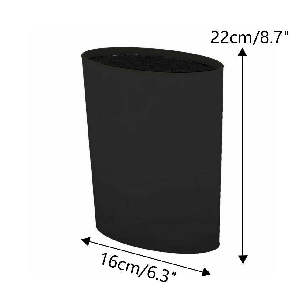 Knife Block Holder Universal Knife Block Oval knife Block Stand Rack Black