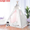 Large Canvas Kids Teepee White Tent Childs Indoor Outdoor Play House Gift