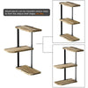 3-tier Corner Wall Shelf Storage Bookcase Display Shelves UK