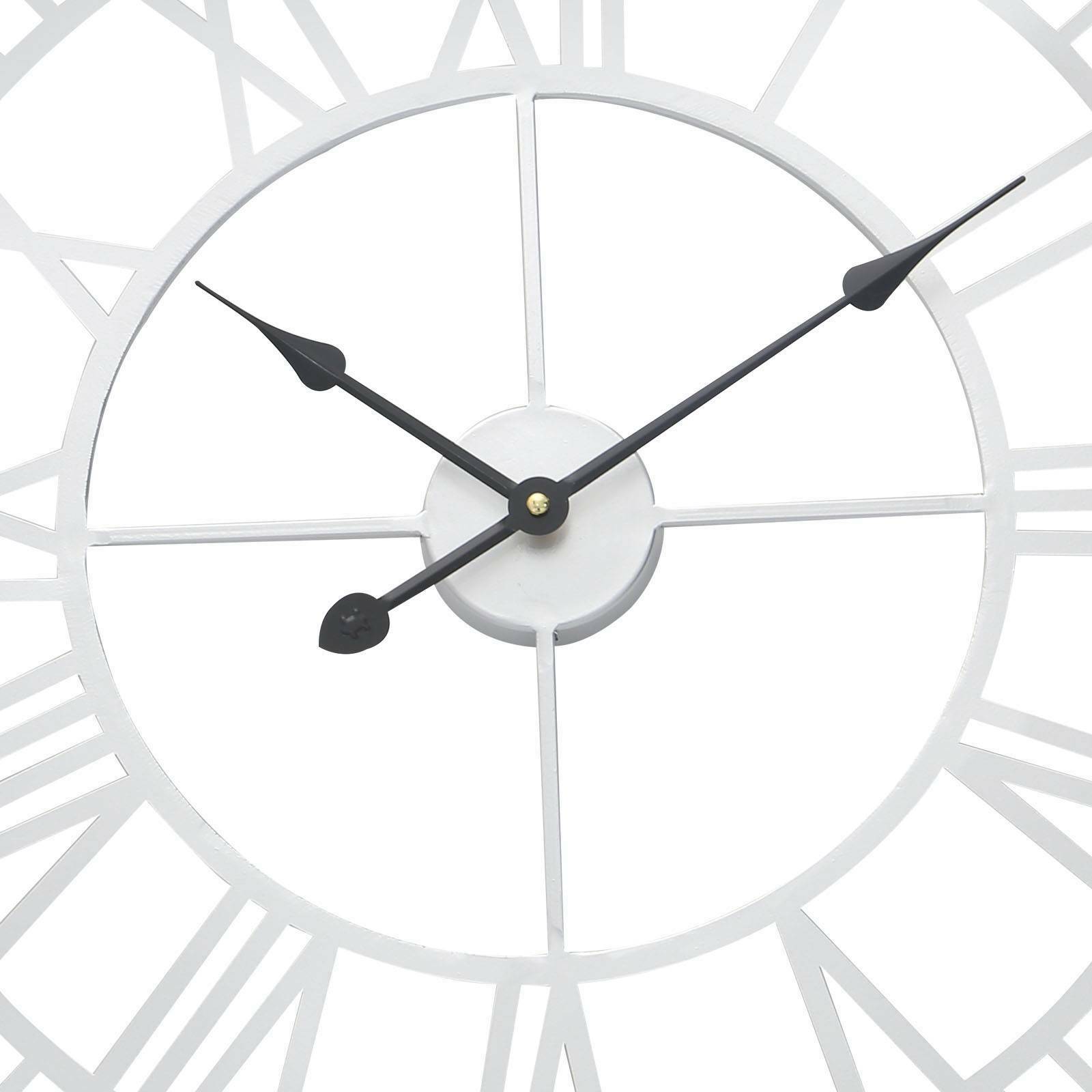 60cm Big Roman Numerals Giant Open Face Metal Large Outdoor Garden Wall Clock