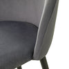 2× Grey Kitchen Breakfast Bar Stools Velvet Padded Seat Metal Legs Modern Pub